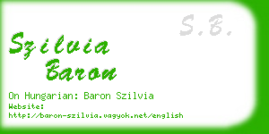 szilvia baron business card